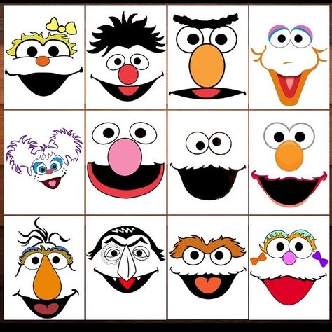 2nd Birthday Sesame Street, Sesame Street Faces, Seaseme Street Birthday Party, Sesame Street Crafts, Sesame Street Decorations, Sesame Street Birthday Party Ideas Boy, Ernie Und Bert, Sesame Street Birthday Party Ideas, Sesame Street Christmas