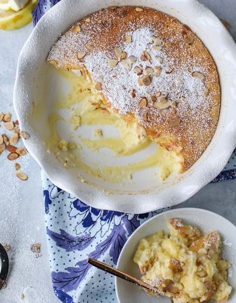 I'm here to tell you right now that lemon desserts can be indulgent. Is it just me? Or do lemon desserts fall on the spectrum of… well, I think I want dessert but I just don’t want anything too rich. Lemon almond pudding cake I howsweeteats.com #lemonalmondpudding #cake Almond Pudding, Almond Desserts, Pudding Cake, Köstliche Desserts, Lemon Desserts, Lemon Recipes, How Sweet Eats, Fall Desserts, Eat Dessert