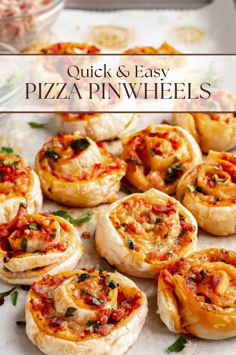 Pizza Pinwheels Tea Party Pinwheels, Pinwheel Pizza Rolls, Pizza Wheels Pinwheels, Pilsbury Pinwheel Recipes, Pizza Pinwheel Recipes, Puff Pastry Wheels, Pizza Pinwheels Puff Pastry, Veggie Pizza Pinwheels, Pizza Pinwheels With Pizza Dough