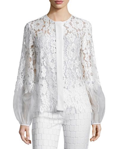 TB1UV Alexis Sue Long-Sleeve Lace Blouse, White White Lace Blouse Outfit, Lace Blouse Outfit, Lace Blouses, Women Lace Blouse, Lace Blouse Long Sleeve, White Lace Blouse, White Long Sleeve Blouse, Fashion Tops Blouse, White Long Sleeve Top