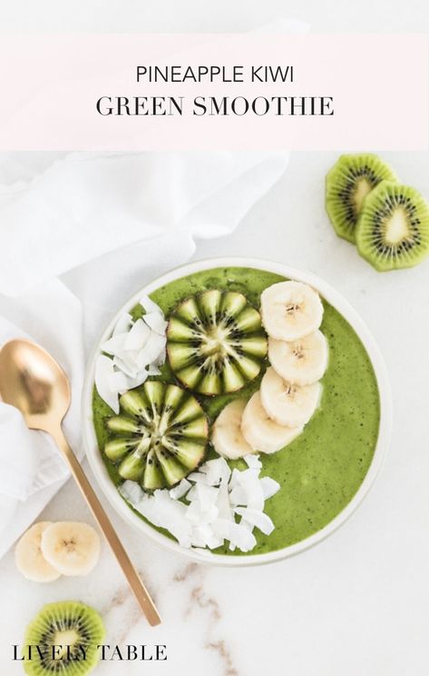 Start your day with a refreshing pineapple kiwi green smoothie bowl! It's simple to make, and so delicious - no grass smoothie here! #glutenfree, #vegan option #smoothies #smoothiebowl #greensmoothie #breakfast #recipes #easy #healthy Healthy Bowl, Green Smoothie Bowl, Healthy Bowls Recipes, Green Recipes, Free Friends, Healthy Fruit, Healthy Bowls, Bowl Recipes, Smoothie Bowl Recipe