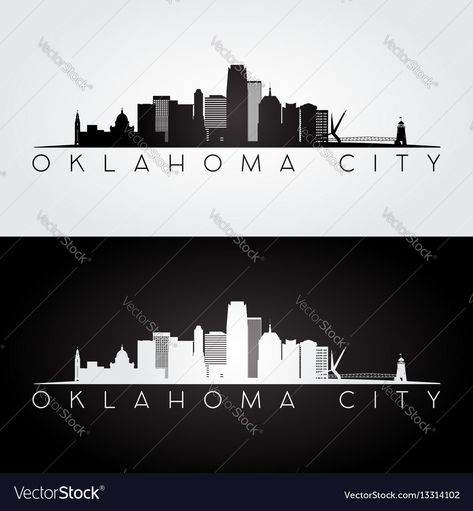 Oklahoma city usa skyline and landmarks silhouette Okc Skyline, Oklahoma Tattoo, Oklahoma City Skyline, Engraver Ideas, Usa Skyline, Skyline Tattoo, Oklahoma City, City Skyline, Quilt Ideas