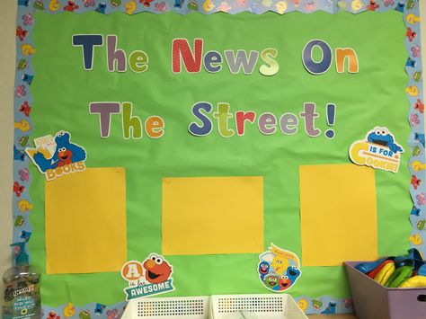 Sesame Street Bulletin Board Ideas, Sesame Street Classroom Theme, Sesame Street Classroom, Toddler Classroom Decorations, Preschool Room Decor, School Year Themes, Seaseme Street, Daycare Classroom, Preschool Room