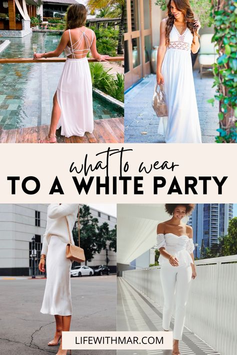 White Dresses | White Dress | White Outfits | White Looks | All White Party | Wedding | Bridal Dresses | Bridal Outfits | Bridal Party | How to Wear White | White Party Looks | White Party Outfits | What to Wear to a White Party | White Parties | All White Parties White Dress With Accessories, White Party Summer Outfits, Womens All White Outfits Party, White Night Outfit Beach, All White Guest Wedding, Dinner En Blanc Outfit Women, All White Party Outfits Beach, White Outfits For Women Party Classy Summer, White Linen Party Outfit