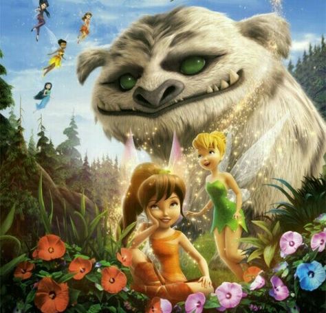 Gruff Fawn Tinkerbell Silvermist Iridessa Rosetta Tinkerbell Neverbeast, Legend Of The Neverbeast, The Neverbeast, Tinkerbell Movies, Disney Garden, Tinkerbell And Friends, Tinkerbell Disney, Pixie Hollow, Fairy Friends