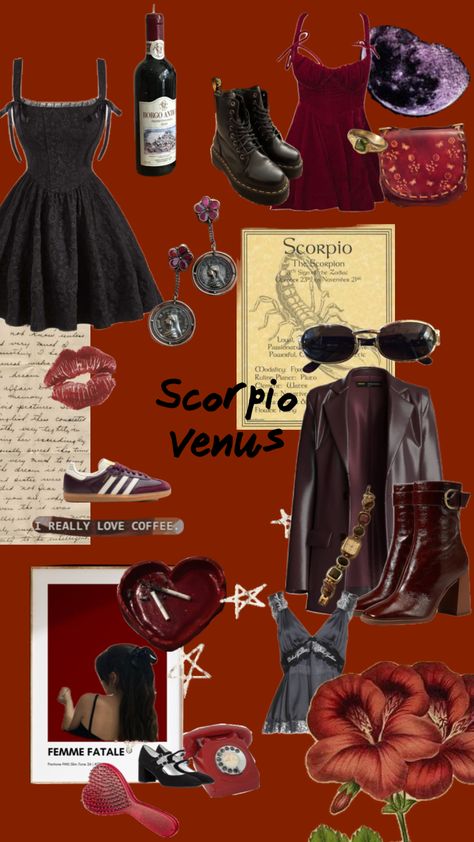 #myfirstshuffle #scorpio #venus #aestheticcollage Witchcore Fashion, Scorpio Fashion, Aquarius And Scorpio, Venus Fashion, Shein Outfits, Casual Work Outfits, Fall Wardrobe, Work Casual, Aesthetic Outfits