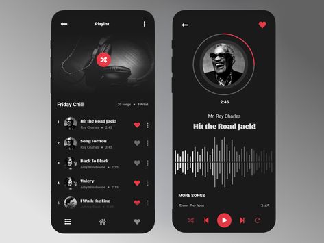 Music Player Ui Design, Music App Ui Design, Best Music Apps, Playlist Design, Playlist App, Music Ui, Music App Design, Music Player Design, Music Player App