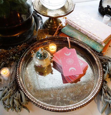 Vintage Witch Diviners Magic Altar Tray by VintageWitchCrafts on Etsy Magic Altar, Witch Crafts, Academia Decor, Dark Academia Decor, Vintage Witch, Tray Set, Dark Academia, Witch, Tray