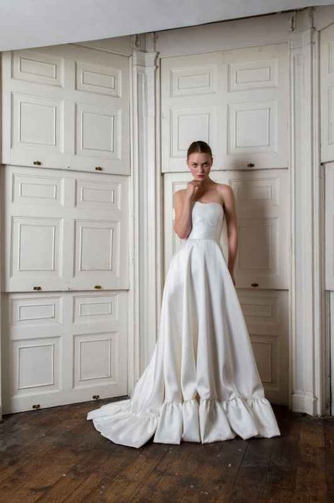 Halfpenny London: The Air That We Breath 2019 Bridal Collection | Love My Dress® UK Wedding Blog + Wedding Directory Halfpenny London, Ruffle Wedding Dress, Bridal Fashion Week, New Wedding Dresses, London Wedding, My Dress, Bridal Fashion, Dresses Uk, Bridal Designs