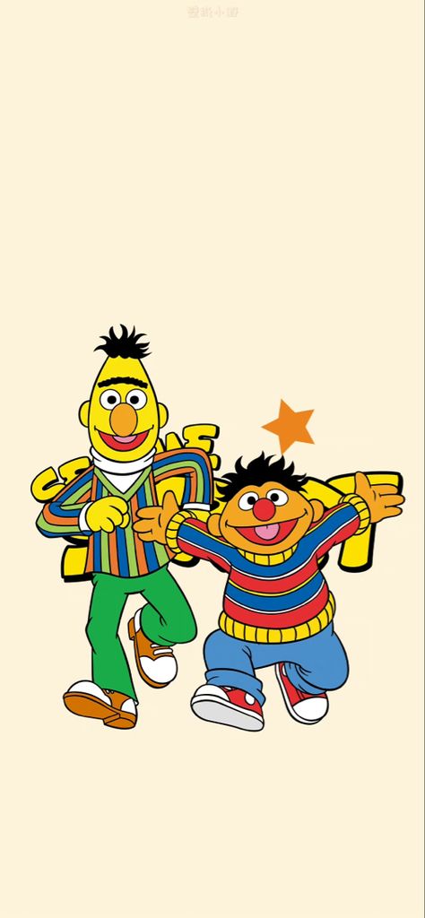 Ernie Sesame Street Wallpaper, Bert And Ernie Wallpaper, Sesame Street Wallpaper, Seventies Art, Street Wallpaper, Dope Wallpaper, Dope Wallpaper Iphone, Bert & Ernie, Cool Nike Wallpapers