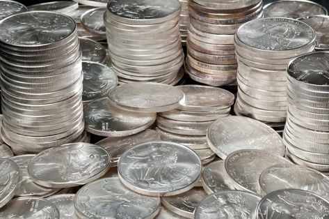 How Much is a Silver Coin Worth? (Price Chart) Silver Coins Worth, Barbarian Costume, Old Silver Coins, Sacagawea Dollar, Eagle Coin, American Coins, Proof Coins, Victoria Secret Perfume, Silver Bullion