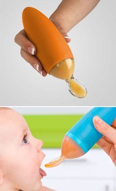 Messy Baby, Natural Hair Treatments, Feeding Spoon, Baby Gadgets, Cool Baby, Organic Cosmetics, Natural Moisturizer, Baby Led Weaning, Natural Cosmetics