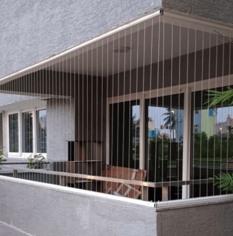 Bird Proofing Services Balcony Safety Ideas, Sitout Grill Design, Balcony Rain Protection Ideas, Grill For Balcony, Manifestation Room, Window Reference, Balcony Grills, Invisible Grill, House Safety