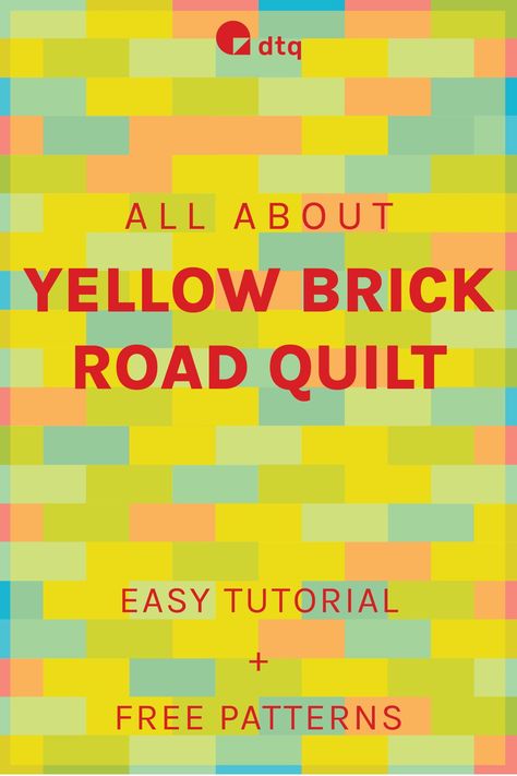 Follow the Yellow Brick Road…right onto your next quilting project! Discover the magic of the Yellow Brick Road quilt pattern, a free and versatile design that brings joy to quilters of all skill levels. Learn how to create this classic yellow brick road pattern with step-by-step instructions and gather inspiration from these free quilt pattern ideas. Yellow Brick Road Quilt Pattern Free Simple, Free Yellow Brick Road Quilt Pattern, Yellow Brick Road Quilt Pattern Free, Brick Quilt Pattern Free, Brick Quilt Pattern, Yellow Brick Road Quilt Pattern, Yellow Brick Road Quilt, Quilt Pattern Ideas, Patchwork Blankets