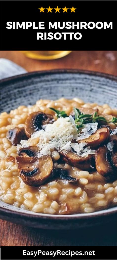 Craving a delicious homemade meal? Try this easy mushroom risotto! With creamy arborio rice, savory fresh mushrooms, and a touch of garlic, this simple recipe brings Italian flavors right to your kitchen. Perfect as a side dish or a main event, this risotto is rich, hearty, and oh-so-satisfying. You won’t believe how quickly you can whip it up! Ideal for busy weeknights or cozy dinners at home, this risotto will impress your family and friends with its restaurant-quality flair without any fuss. Trust us; it’s a crowd-pleaser! Creamy Mushroom Risotto, Chestnut Mushrooms, Vegan Jambalaya, Vegetarian Quesadilla, Minced Beef Recipes, Quick Pasta Dishes, 15 Bean Soup, Fakeaway Recipes, Cozy Dinners