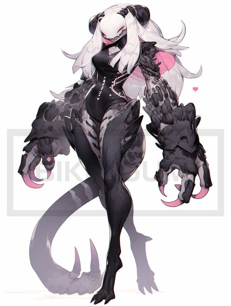 Female Creature Art, Female Monster Character Design, Monster Girl Oc, Winged Tiefling, Cyberpunk Monster, Monster Girl Art, Demon Concept Art, Character Art Female, Creature Inspiration