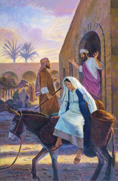 No Room At The Inn, Roi Mage, Birth Of Jesus Christ, Luke 2, Happy Birthday Jesus, Christian Artwork, Bible Pictures, A Donkey, Christmas Jesus