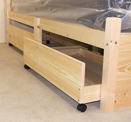 Double pine bed with FOUR storage drawers- Heavy Duty for adult use - 4ft small double solid pine wooden bed frame: Amazon.co.uk: Kitchen & Home Bed Frame Amazon, Diy Storage Under Bed, Elevated Bed Frame, Super King Bed Frame, Small Double Bed Frames, Steel Bed Design, Pine Bed Frame, Classic Furniture Living Room, Double Bed With Storage