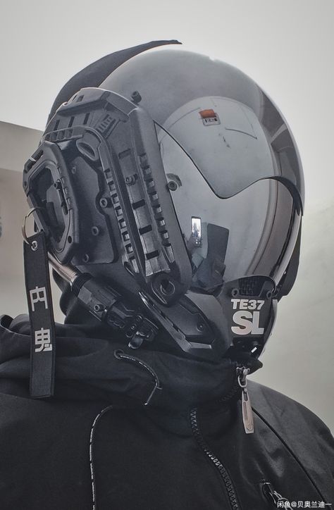 Futuristic Helmet Design Cyberpunk, Cyberpunk Helmet Concept Art, Cyberpunk Mask Concept Art, Techwear Helmet, Scifi Helmet, Futuristic Helmets, Futuristic Mask, Cyberpunk Helmet, Mode Cyberpunk