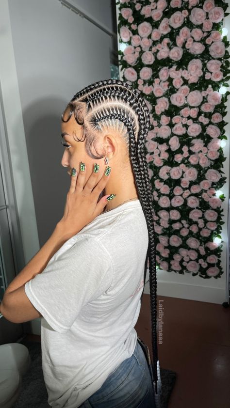 Medium Straight Back Feed In Braids, Kendal Hair, Feed In Braids, Frontal Wig Hairstyles, Black Ponytail Hairstyles, Feed In Braids Hairstyles, Box Braids Hairstyles For Black Women, Braids Hairstyles Pictures, Feed In Braid