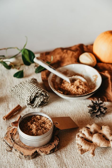 Homemade Pumpkin Sugar and Spice Body Scrub | Herbal Academy | Made with all-natural, food-safe ingredients, this pumpkin spice body scrub will leave your skin glistening and moisturized. Pumpkin Spice Body Scrub, Pumpkin Body Scrub, Herbal Scrub, Herbal Academy, Scrub Recipe, Just Eat It, Aromatic Herbs, Homemade Pumpkin, Diy Soap