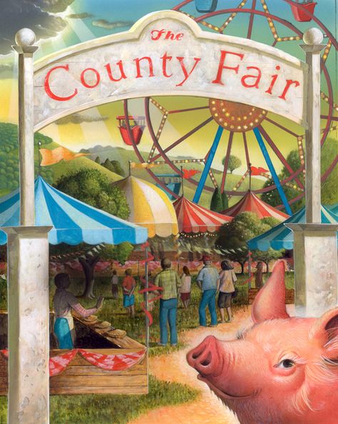 Summertime County Fair from Robert Crawford Country Fair Party, County Fair Theme, Fair Theme, Texas State Fair, Austin Art, Country Fair, Barn Painting, Clark County, Magical Life