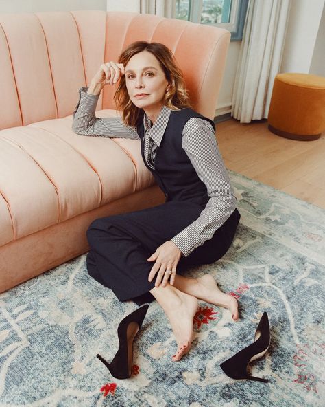 ‘Ally McBeal’ Star Calista Flockhart Returns to TV - The New York Times Poses On The Floor, Calista Flockhart, Ally Mcbeal, Lee Radziwill, Truman Capote, Ryan Murphy, Chloe Sevigny, Diane Lane, Demi Moore