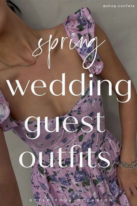 Are you looking for spring wedding guest outfit ideas? You’ll love this list of classy chic options for 2024, whether you want a casual look, formal or semi-formal, or simple spring wedding guest dress. Get fashion outfits inspo for petite, mid size, and plus size, and over 40 ideas too! Simple Wedding Outfits Guest Casual, Spring 2024 Wedding Guest Dresses, Spring Semi Formal Dresses, Simple Spring Wedding, Spring Wedding Guest Outfit, Semi Formal Wedding Attire, Fashion Outfits Spring, Wedding Attire For Women, Spring Wedding Outfit