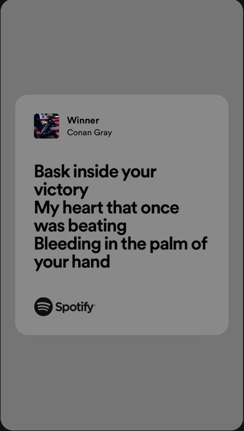 winner conan gray lyrics spotify Winner Conan Gray Lyrics, Winner Conan Gray, Conan Gray Lyrics, Summer Child, Lyrics Spotify, Lyrics Aesthetic, Favorite Lyrics, Me Too Lyrics, Concert Outfits