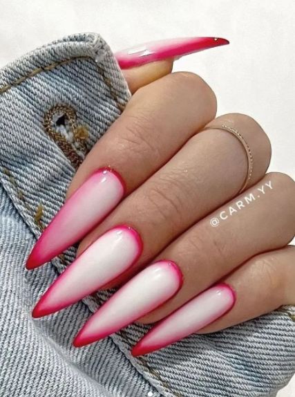 81 Gorgeous Spring/Summer Nails For Your Next Manicure - Blush & Pearls Chunky Glitter Nails, Pink Stiletto Nails, Glitter Tip Nails, Purple Glitter Nails, Pink Chrome Nails, Long Stiletto Nails, Pointy Nails, Gold Glitter Nails, Plaid Nails