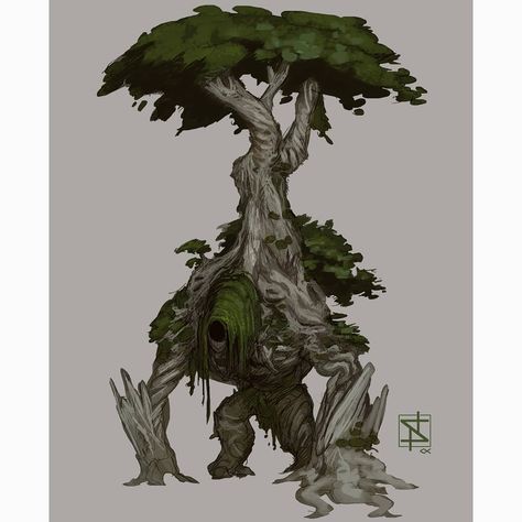 Tree Golem, Forest Giant, Tree Monster, Fantasy Forest, Short Break, Fantasy Inspiration, Happy Sunday, Some Pictures, Fantasy Creatures