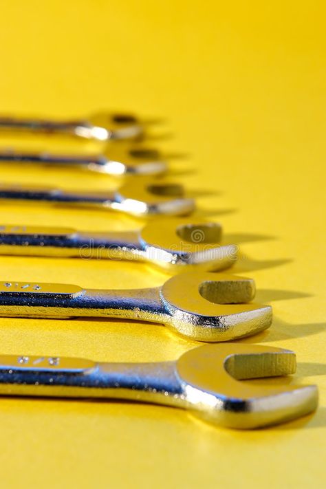 Tool Photography, Wrench Tool, Creative Photos, Corporate Design, Photography Tutorials, Dark Forest, Yellow Background, Inspirational Pictures, Life Photography