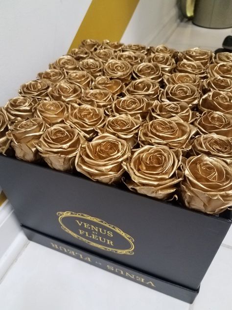 Good Flowers, Golden Roses, Birthday Flowers Bouquet, Princess Treatment, Fancy Flowers, Gold Roses, Golden Birthday, Golden Flower, Luxury Flowers