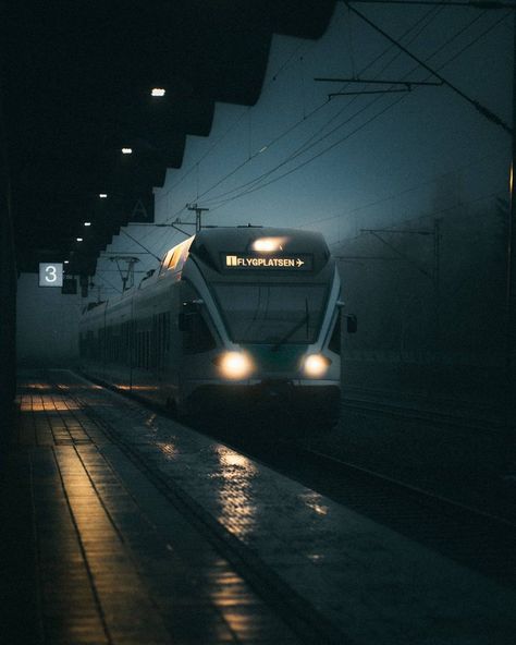 Cyberpunk Train, Trainstation Aesthetic, Train Lights, Aesthetic Train, Train Light, Dark & Stormy, Rail Transport, Stormy Night, Story Setting