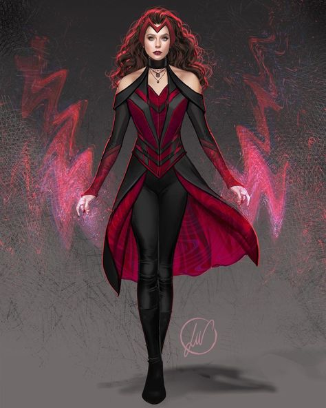 Mcu Concept Art, Mcu Art, Fanfic Outfits, Spirit Woman, The Scarlet Witch, Superhero Suits, Mask Drawing, Karakter Marvel, Witch Dress