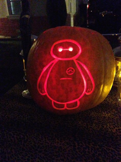 Baymax from Big Hero 6...Halloween 2014 Baymax Pumpkin Carving, Baymax Pumpkin, Pumkin Carving, Easy Pumpkin Carving, School Morning, Halloween Pumpkin Designs, Pumpkin Carvings, Pumpkin Designs, Halloween 2014