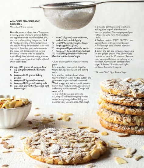 ALMOND FRANGIPANE COOKIES Almond Frangipane Blondies, Almond Frangipane Cookies, Frangipane Cookies, Almond Frangipane, Almond Flour Recipes, Flour Recipes, Almond Flour, Baked Goods, Cookie Decorating