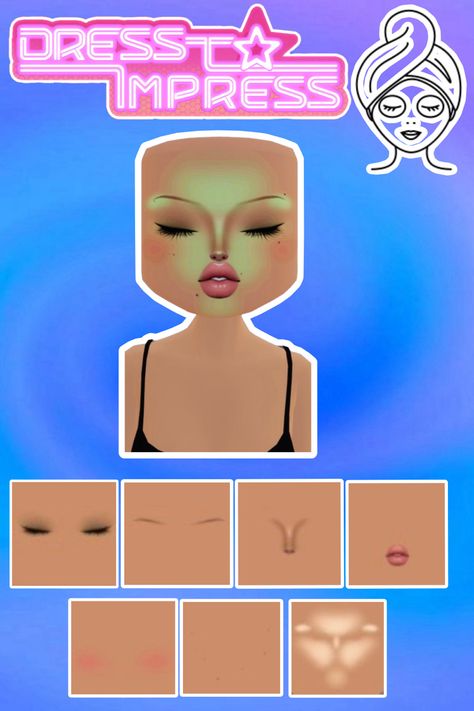 • 🏵️ • - #fyp #dti #dresstoimpress #dress #to #impress #roblox #dtiideas #aesthetic #outfitideas #dresstoimpressideas #idea #board #pin #robloxpin #robloxdti #robloxdresstoimpress Makeup Dti Ideas, Mask Dti Hack, Mask Dress To Impress Hack, Face Hacks Dress To Impress, How To Make Face Mask In Dress To Impress, Face Mask Dress To Impress, How To Make Mask In Dti, Dress To Impress Makeup Ideas, Custom Make Up Dress To Impress