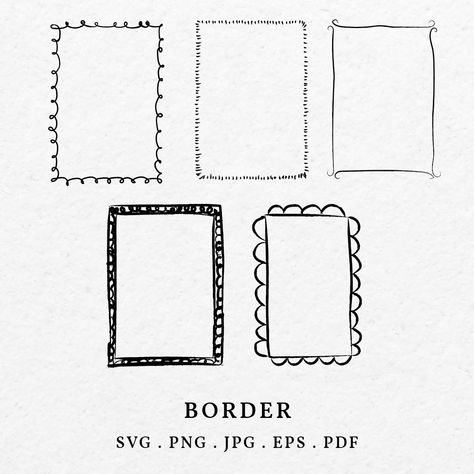 Hand Drawn Stationary, Wedding Doodles, Wedding Invitation Border, Hand Drawn Borders, Invitation Border, Drawing Wedding Invitation, Hand Drawn Border, Frame Illustration, Drawing Frames