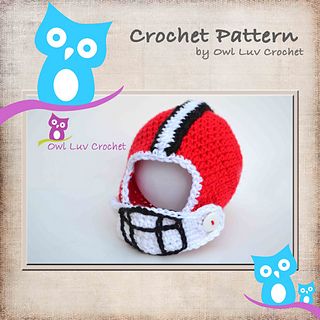 Ravelry: My Little Football Helmet pattern by Paula M. Crochet Football Helmet, Crochet Baby Football, Helmet Pattern, Crochet Football, Football Scarf, Amigurumi For Beginners, Newborn Crochet Patterns, Crochet Kids Hats, Helmet Hat