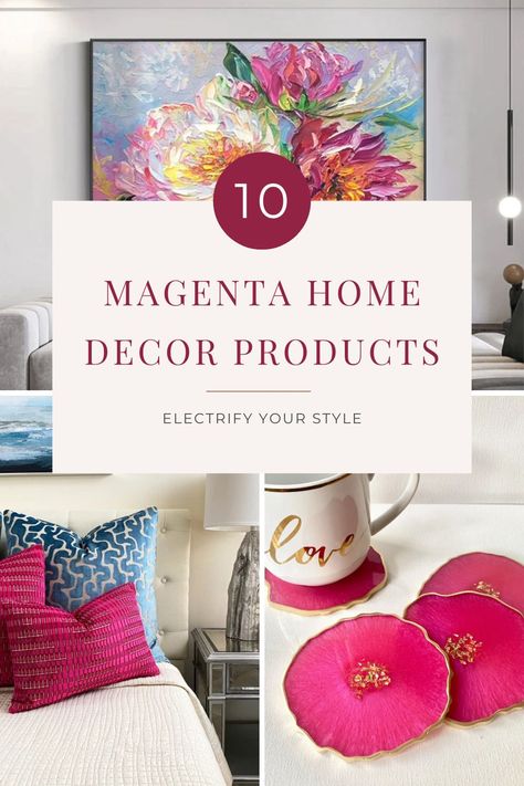 10 Magenta Home Decor Products to Electrify Your Style Magenta Bedrooms, Magenta Home Decor, Magenta Decor, Home Decor Products, House System, Comfort Zone, Smart Home, Your Style, Accent Decor