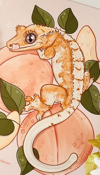 Gecko Tattoo, Alice In Wonderland Crafts, Cute Lizard, Cute Reptiles, Crested Gecko, Cute Animal Drawings Kawaii, Sketchbook Art Journal, Cute Little Drawings, Cute Animal Drawings