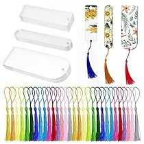 Clear Bookmarks, Craft Bookmarks, Transparent Bookmark, Acrylic Bookmarks, Colorful Tassels, Paint Patterns, Bookmarks Diy, Unique Bookmark, Paper Diy