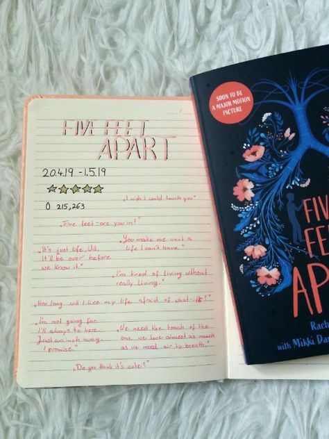 Five Feet Apart Annotations, Five Feet Apart Book, Five Feet Apart Movie, Soul Movie, 5 Feet Apart, Caraval Series, Before Trilogy, Reading Journal Ideas, Five Feet Apart