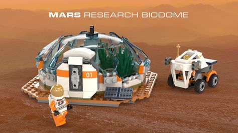 Lego Champions, Bio Dome, Lego Mars, Lego City Space, Space Lego, Lego Wheels, Lego Designs, Moon Base, Custom Minifigures