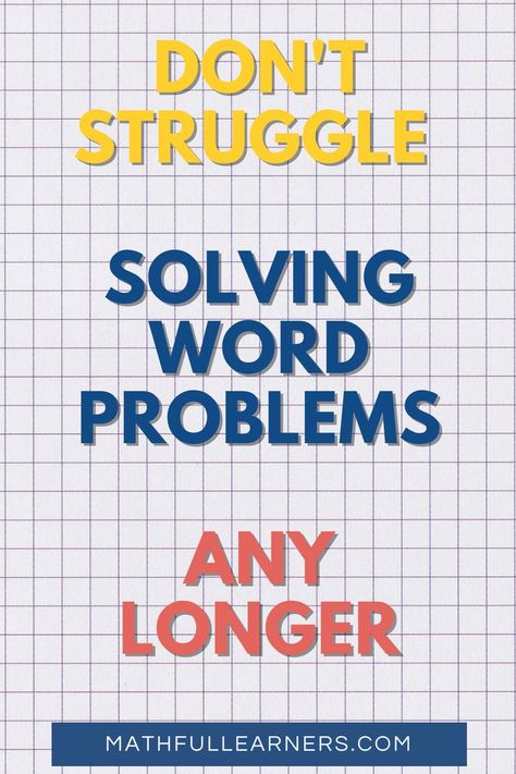 Don't Struggle Solving Word Problems Any Longer! How To Solve Word Problems, Grade 4 Word Problems, Word Problems 3rd Grade, Math Problem Solving Strategies, Math Worksheets For Kids, Multi Step Word Problems, Fun Math Worksheets, Math Textbook, Math Practice Worksheets