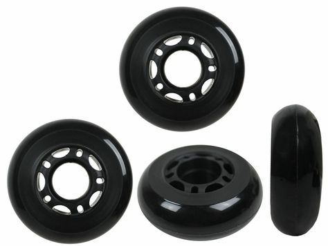 TJPoto 4pack Replacement Part New Inline Skate Wheels 64mm 82A Black Outdoor Roller Hockey Rollerblade Roller Hockey, Skate Wheels, Inline Skate, Roller Skating, Replacement Parts, Hockey, Free Delivery, Black, Ice Hockey