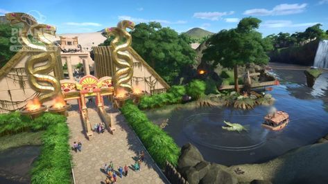 Planet Coaster (Steam) - Games - Frontier Store Planet Coaster Entrance, Scary Creatures, Pulp Adventure, Adventure Pack, Coaster Ideas, Planet Coaster, My Responsibility, Planets Art, Jeju Island