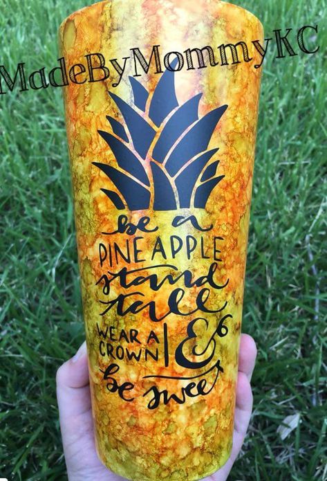 Pineapple Epoxy Tumbler Designs, Tumbler Instructions, Sunflower Glitter Tumbler Ideas, Hawaiian Tumbler Ideas, Pineapple Glitter Tumbler, Yeti Designs, Sunflower Peekaboo Tumbler Cup, Tropical Leaf Tumblers, Tumbler Turner