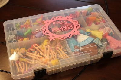 Polly Pocket Organization, Polly Pocket Storage, Tiny Toy Storage, Polly Pocket Storage Ideas, Girls Toy Organization, Organizing Kids Toys, Toy Room Storage, Polly Pocket World, Organizing Toys